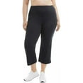 thumbnail image 4 of Jockey Ladies' Cropped Slit Flare Activewear Yoga Pants, Black Large, 4 of 4