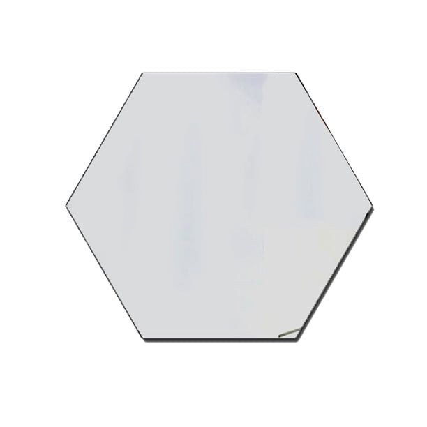 Bewildely 12 piezas de pegatinas hexagonales para espejo, superficie lisa transparente, efecto reflectante, calcomanía colgante para pared, Decoración del hogar