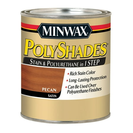 minwax polyshades stain pecan satin qt wood walmart polyurethane colors gloss natural lowes