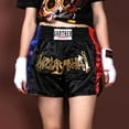 thumbnail image 3 of Anotherboxer Unisex Muay Thai Boxing Shorts Breathable MMA Kickboxing Fighting Black, 3 of 7