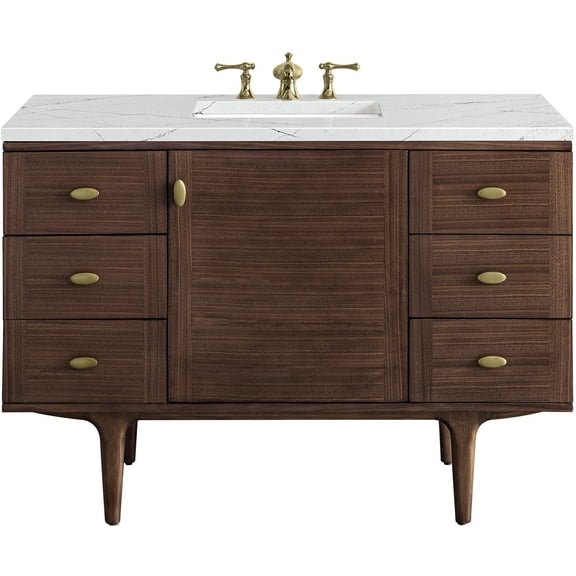James Martin Vanities 670-V48-WLT-FENC Amberly 48" Wall Mounted Or Free Standing Single