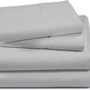 Lavish Touch Cotton Bamboo 500 Thread Count, Soft and Silky, Breathable 4 piece Sheet Set Queen - Silver