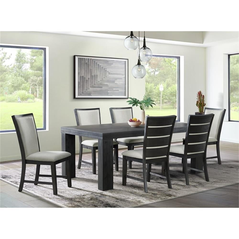 Picket House Furnishings Jasper Dining Table in Black Wood