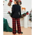 thumbnail image 5 of U2SKIIN Women Fleece Pajama Pants, Comfy Plaid PJ Bottoms For Women with Pockets Soft Warm（Red-Black Plaid, X-Large）, 5 of 7