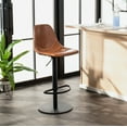 thumbnail image 2 of SAFAVIEH Sky Light Brown/Black High Back Tufted Bar Stool (17.25 in. W x 20 in. D x 33.5/43.5 in. H), 2 of 12