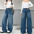 thumbnail image 2 of MuXiKeJi Clothes Girls Jeans With Bows Embroidered Loose Fit Wide Leg Straight Denim Pants Fashion Casual Bottoms for Kids Girls Jeans, 2 of 7