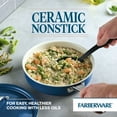 thumbnail image 6 of Farberware Vibrance 2.75 Quart Ceramic Nonstick Saute Pan with Lid, Dishwasher Safe and Oven Safe to 500°F, Blue, 6 of 14