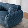 thumbnail image 6 of Aukfa 85" Modern Comfy Sofa, Upholstered Deep Seat Couch for Living Room, 5 Pillows, Corduroy, Blue, 6 of 10