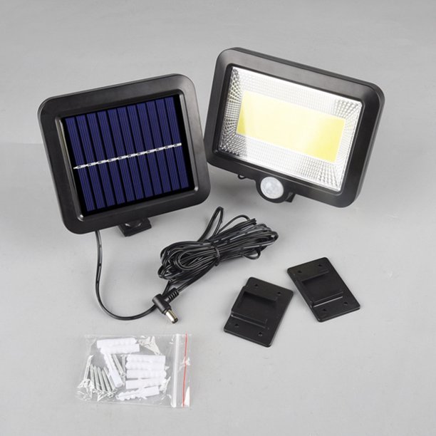 Luz solar para exteriores, luz solar, con control remoto, sensor de movimiento a prueba de agua, 100 LED IPX65 Luz solar para exteriores potente a prueba de agua para garaje, puerta, jardín brillar Electrónica