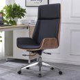 thumbnail image 4 of Silla para oficina ilios innova Respaldo café y asiento Negro Cuero 60x52x110 cm, 4 of 10