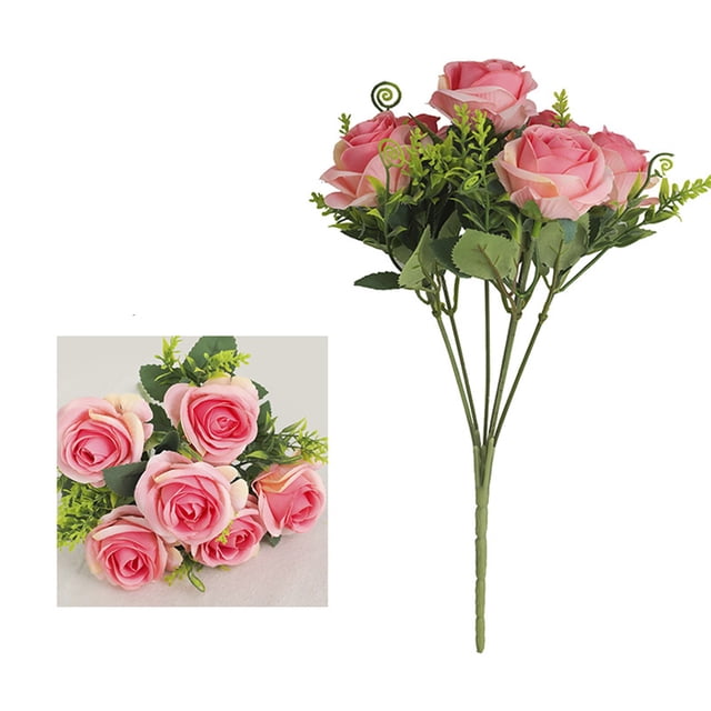 Beautiful Artificial Silk Fake Flowers Wedding Valentines Bouquet Bridal Decor