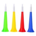 thumbnail image 2 of Football Vuvuzela Horn Set | 4 Pack Loud Plastic Cheering Horns | Multicolor Fan Noisemakers | Sports Event Party Supplies | Durable Lightweight | 21x10x6cm | 200g, 2 of 6