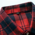 thumbnail image 6 of NAFUU Mens Dress Shirts Fashion Men's Autumn Winter Casual Party Long Sleeved Plaid Lapel Comfortable Thick Warm Flannel Shirt With Pockets Versatile Shirt Top, 6 of 7