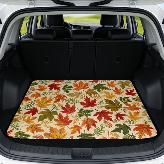 Yuyamidu Fall Car Trunk Mat 29" x 39", Stylish All Weather Rear Trunk Liner, Non Slip Cargo Mat for Most Sedans and SUVs