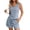 Blue, variant on successthop Two Piece Short Set Vacation Ribbed Matching Set Summer Outfits Casual Business Clothes with Pockets Gray XL