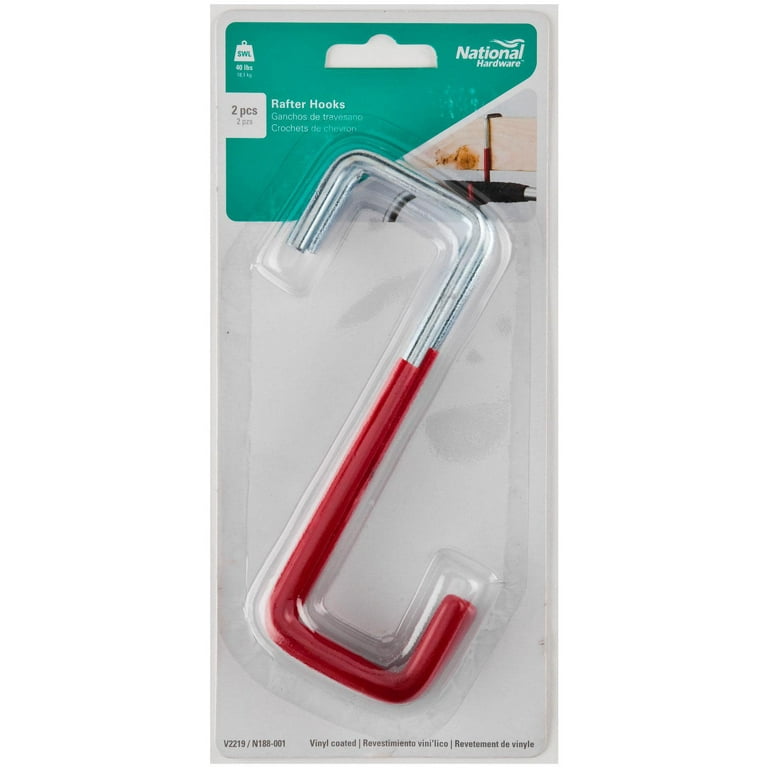 National Hardware 6 in. L Vinyl Coated Red Steel Medium Ladder Hook 15 lb. cap. 1 pk National Hardware 6 in. L Vinyl Coated Red Steel Medium Ladder Hook 15 lb. cap. 1 pk