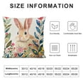 thumbnail image 5 of Nawypu  Easter Floral Pillow Covers Spring Flowers Bunny Holiday Cushion Cases Rabbit Decoration for Home Couch, 5 of 5