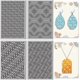 thumbnail image 1 of Láminas de textura de arcilla polimérica con patrones artísticos, 4 unidades, con patrón geométrico sin costuras, alfombrilla de textura de arcilla de goma, 1 of 9