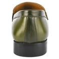 thumbnail image 6 of LIBERTYZENO Mens Leather Classic Slip On Loafers casual shoes, Olive, 6 of 7