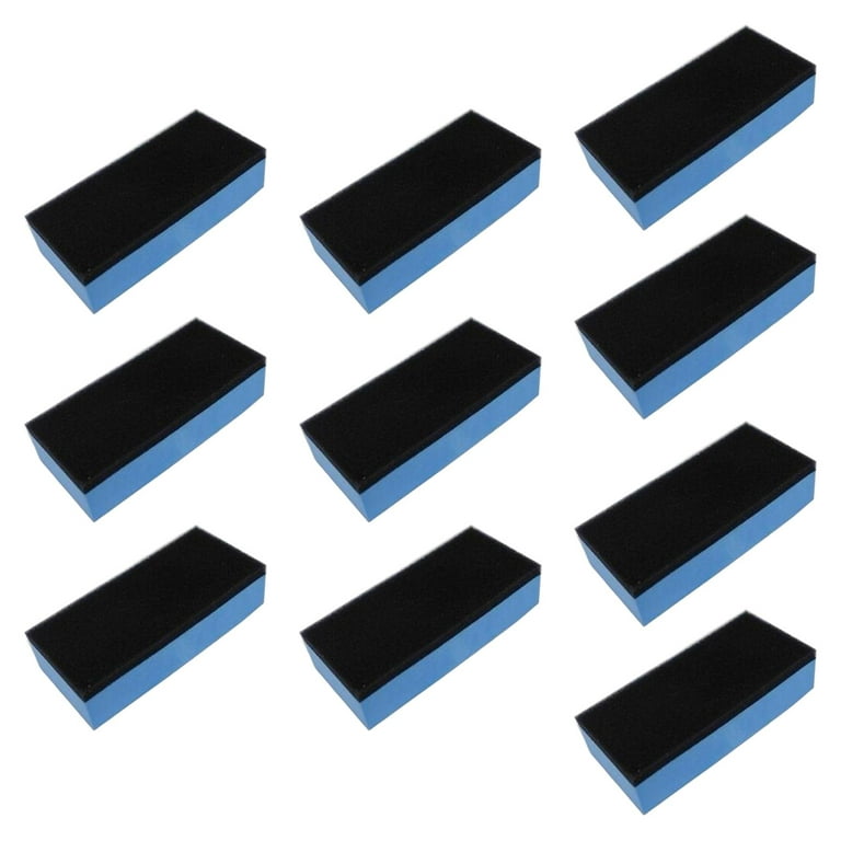 Tnarru 10 Pieces Ceramic Coating Applicator for Vehicle Applicator Pad Car Detailing Pad Eva Waxing ing Pad, Size: 6.9cmx3cmx1.6cm, Black