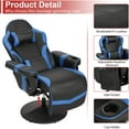 thumbnail image 5 of Massage Gaming Chair Reclining Video Game Chair Ergonomic Office Chair Height Adjustable Gamer Chair with Headrest and Lumbar Support PU Leather High Back Swivel Computer Chair, 5 of 7