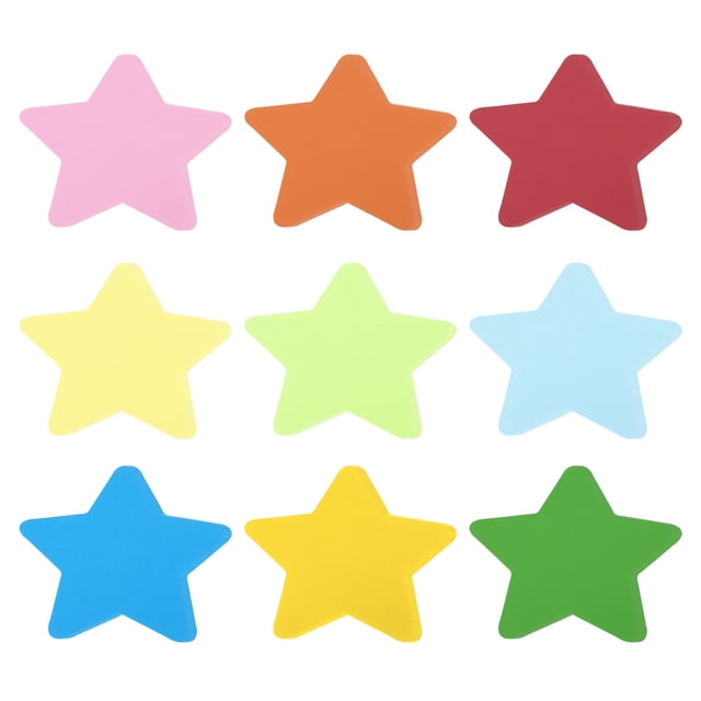 Unique Bargains Star Cutouts Paper Stars, Colorful Star Cutout for Classroom Decoration, 72 Pack