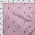 thumbnail image 2 of oneOone Cotton Cambric Pastel Pink Fabric Leaves Block Quilting Supplies Print Sewing Fabric By The Yard 56 Inch Wide, 2 of 4