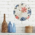 thumbnail image 7 of Dreamtimes Christmas Snowflake Wall Clock, Silent Non Ticking Battery Operated Creative Decorative Round Clock for Kitchen, Living Room, Bathroom, Home School Office, 10 Inch, 7 of 7
