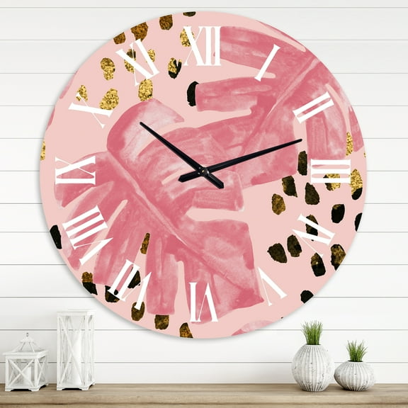 Designart 1 in Quartz Tropical Wall Clock