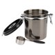 thumbnail image 3 of Recipiente hermético de acero inoxidable para café con cuchara para té, nueces, harina, avena, tabaco negro (chapado en agua), 1,5 l, 3 of 14
