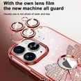 thumbnail image 3 of Glitter Case for iPhone 11 Pro Max, iPhone 11 Pro Max Case Clear Sparkly Camera Lens Protector Bling Rhinestone Design for Women Girls Shockproof Case Cover for iPhone 11 Pro Max,Red KDL, 3 of 12