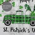 thumbnail image 5 of Happy St. Patrick's Day Shower Curtain, Green Clover Shamrock Leaf Irish Gnome on Rustic Wooden Farmhouse Fabric Shower Curtain, Cute Buffalo Plaid Truck Bathroom Decor with Hooks, 72X72 Inch, 5 of 5