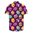 thumbnail image 5 of Feancey Limited Time Sales Today Bowling Shirt for Men Big and Tall Casual Beach Tops Easter Eggs Rabbit Print Button Down Shirts Summer Tropical Vacation Hawaiian Shirt Multicolor 3XL, 5 of 5