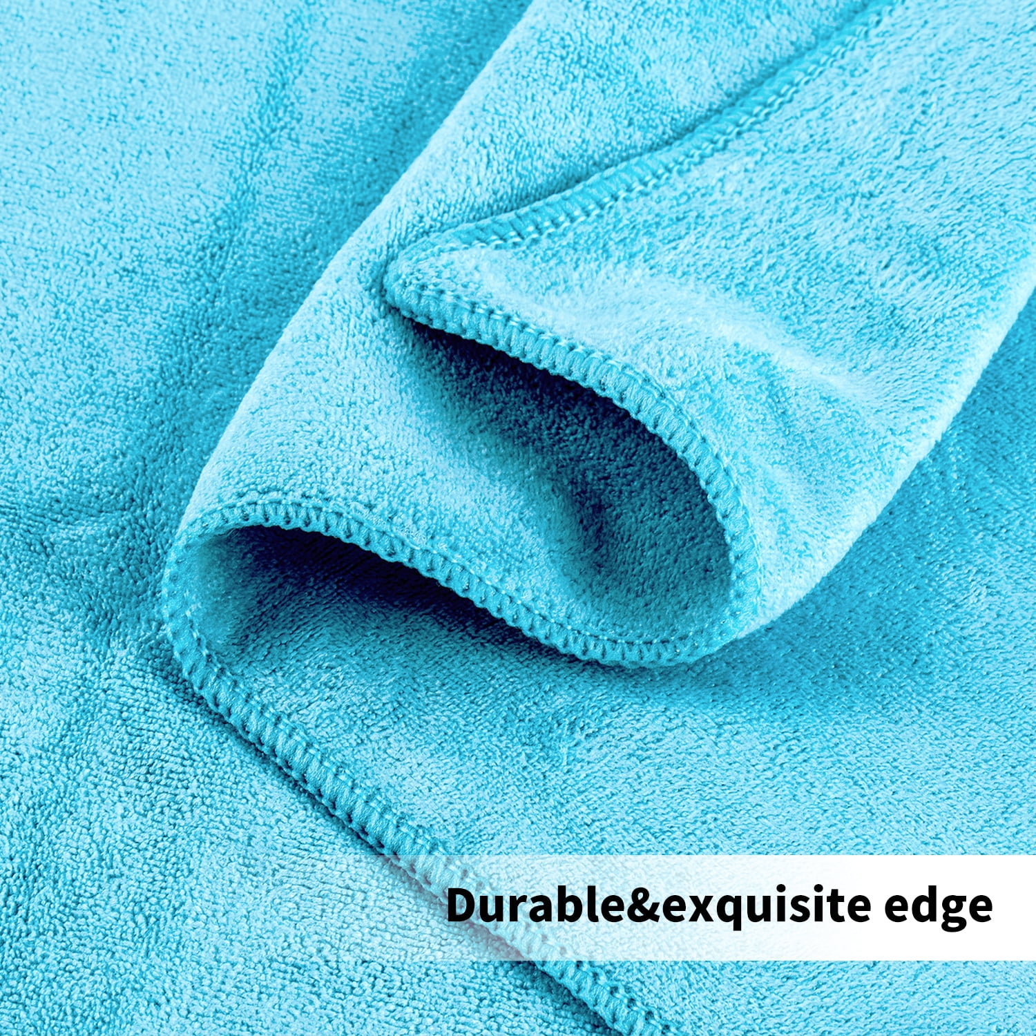 NC Microfiber Bath Towel Set of 6 - Soft Absorbent Hotel Bathroom Towels, Purple,Grey,Light Blue