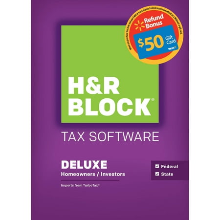 H&R Block 15 Deluxe + State for PC (Digital Code)