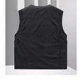 thumbnail image 5 of Yaoyar Men's Utility Cargo Vest Outdoor Fishing Travel Work Photo Vest with Pockets Solid Vest Coat Stand Collar Sleeveless Hoodless Jacket Tank Tops Black XL, 5 of 5