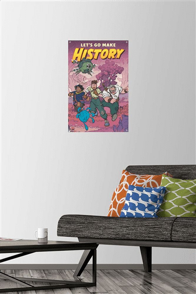 Disney Strange World - Let's Go Make History Wall Poster with Push Pins, 14.725" x 22.375"