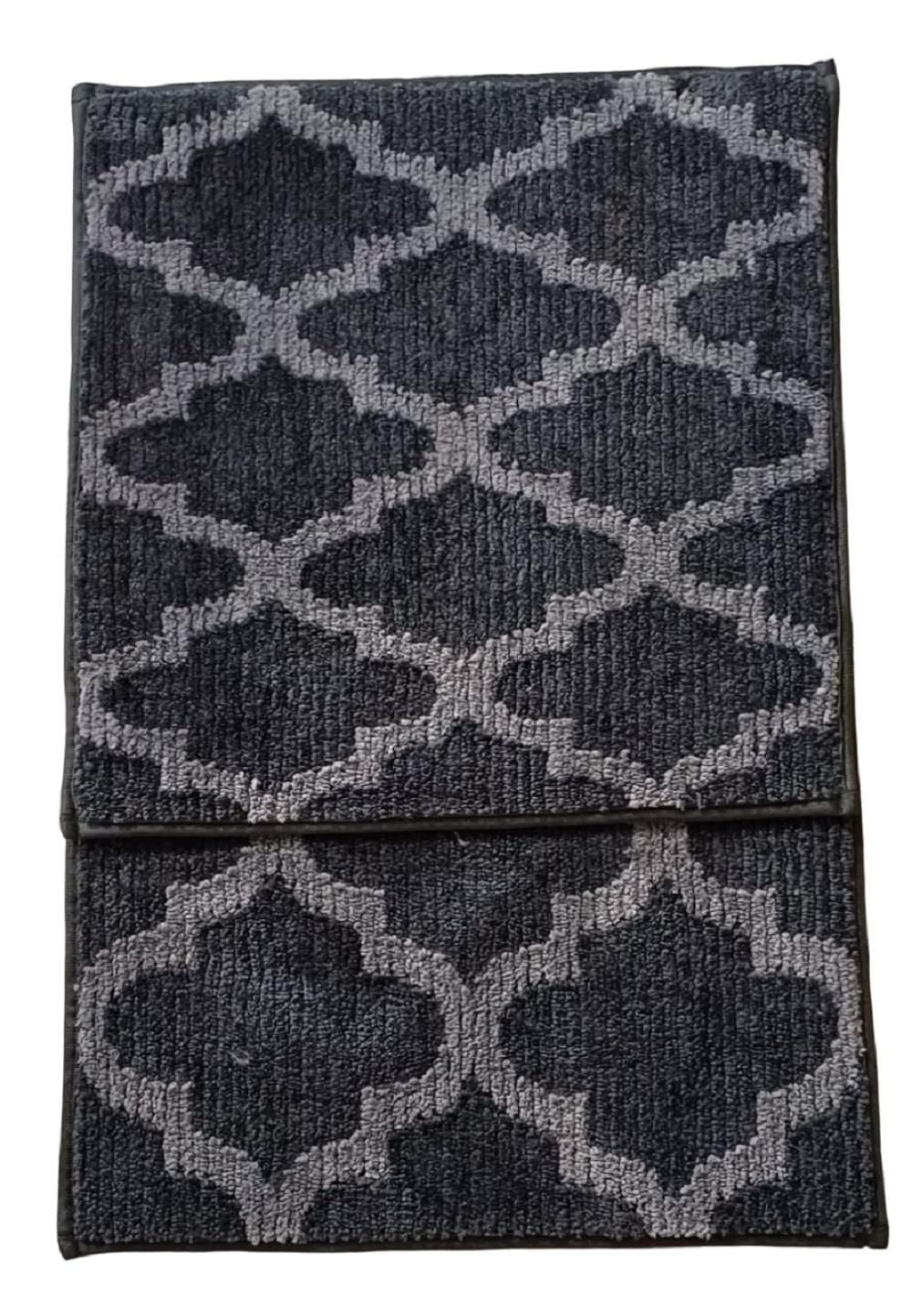 Home Decor Inc. Austin Micro 2-Piece Bathmat Set – 18" x 18" & 18" x 28", Soft Microfiber, Absorbent & Skid-Resistant