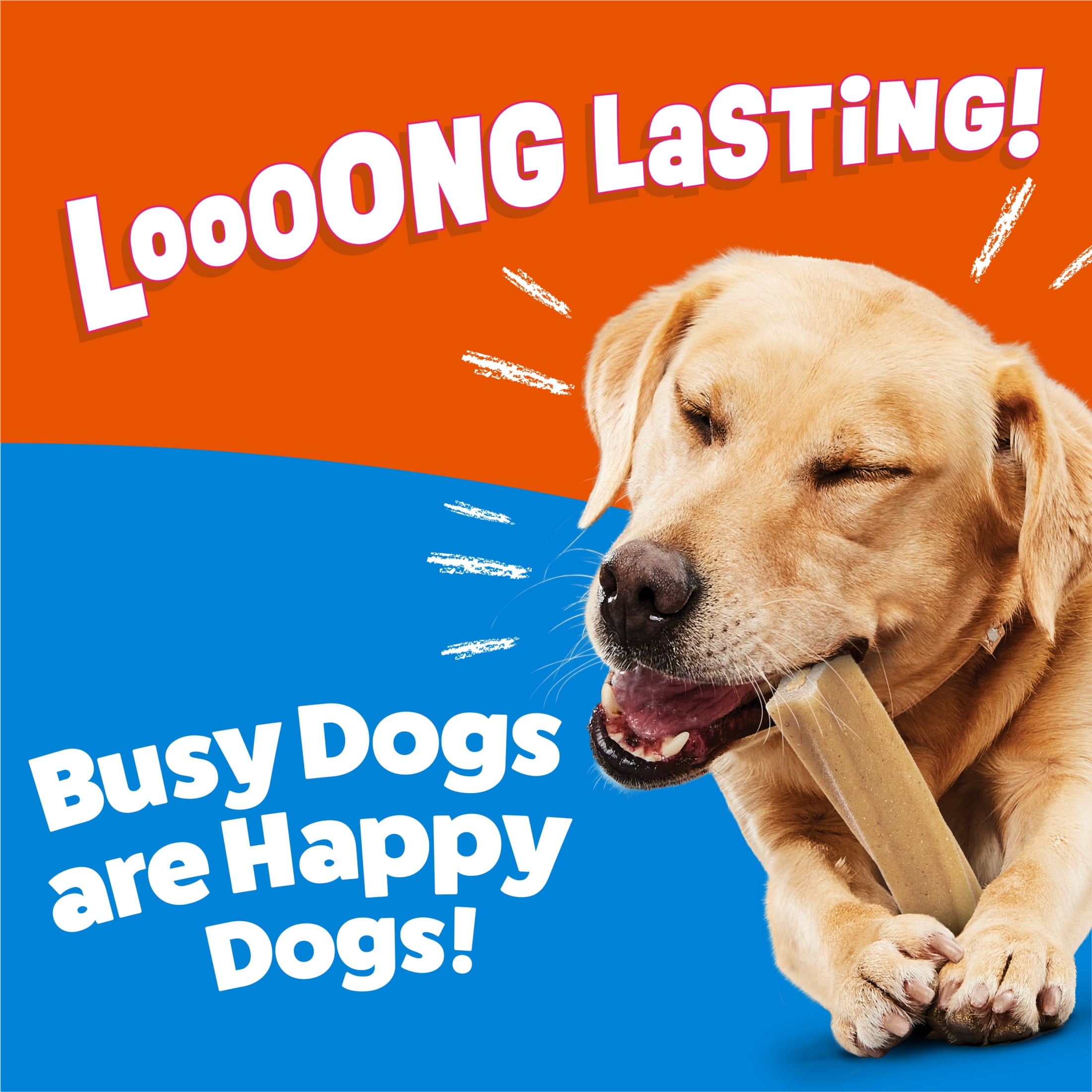 (8 pack) Purina Busy Bone Dog Treats, Peanut Butter Flavor Long-Lasting Chews for Small & Medium Dogs, 35 oz Pouch