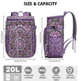 thumbnail image 2 of Psychedelic Trippy Style Cooler Backpack - 20L Leakproof Insulated Backpack with Abstract Geometric Pattern for Beach & Outdoor, 2 of 6