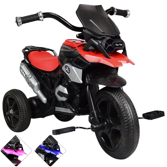 Triciclo para Niños JOYKOO Diseño de Moto Luz y Sonido 2 a 4 años Rojo