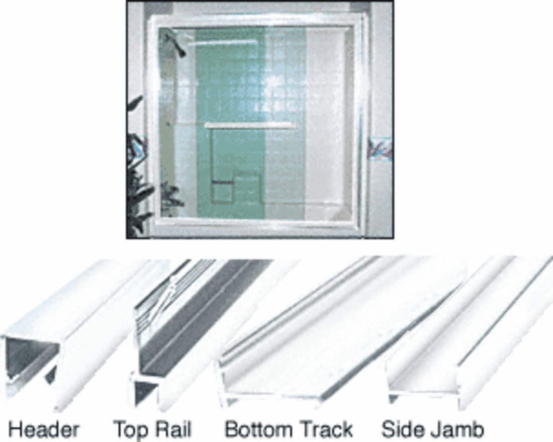 Sliding Shower Door Bottom Track / Crl Bt72ba Brite Anodized 72 Mk