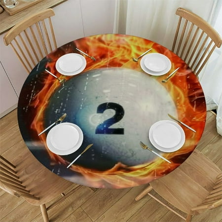 

Autua Flames Round Table Cover Stain Resistant Washable for Indoor Outdoor Kitchen Dining Wedding Parties 100% Polyester Fiber Full Width Single-Sided Printing Outdoor Fitted 38 -42