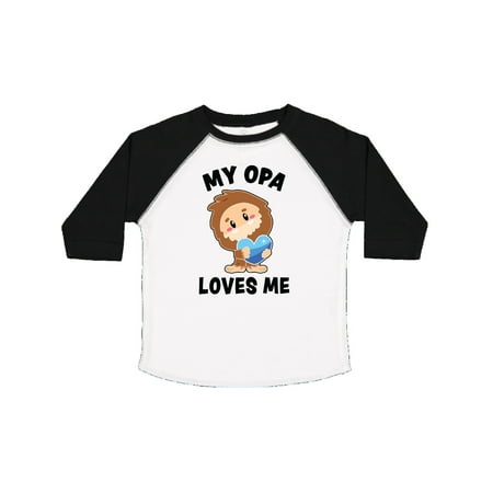 

Inktastic Cute Bigfoot My Opa Loves Me Gift Toddler Boy Girl T-Shirt