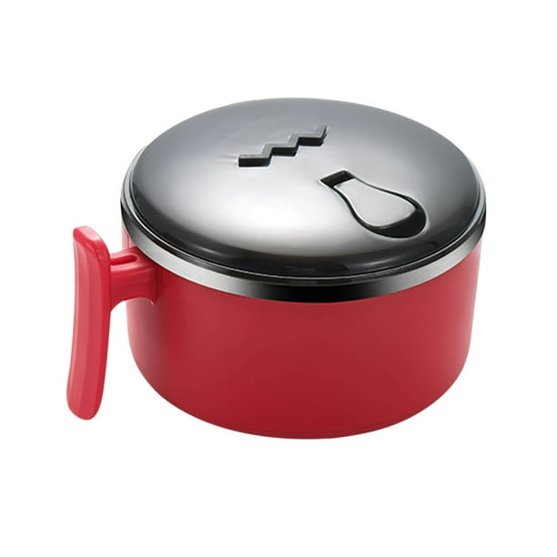 Ramen Soup Bowl with Tight Lid, Handle, Steam Hole. Double Wall