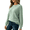 Green, variant on TKKCS Womens Ribbed Long Sleeve Pullover Top Regular Fit Casual Crew Neck Soft Stretch Basic Blouse Gray XL