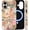 Preppy Beach Summer, variant on Blue Ocean Collage Summer Magnetic Phone Case for iPhone 15 6, 1", Cute Aesthetic Beach Seashell Pattern 2-in-1 Layer Compatible with MagSafe Phone Cover