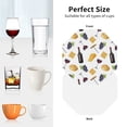 thumbnail image 5 of Leather Coasters with Heat-resistant for Drinks, Wine Cheese grape Print -标题2 Octagon, 5 of 5