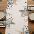 thumbnail image 5 of Table Runners 72 Inches Long Dress Scarves, Blue Eucalyptus Coastal Farmhouse Kitchen/Dining Table Runner, Coffee Tablerunners, Beach Starfish Shell Nautical Rustic 18x72 Inch, 5 of 9