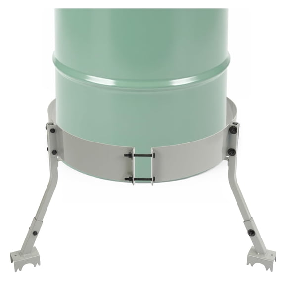 KOJEM 55 Gallon Livestock Feeder Tripod Barrel Band Leg Mounting Kit Drum Deer Feeders Steel Tripod Only Band Barrel Stand System Powder Coated Gray